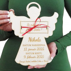 Dárek na křest výška 25 cm ANDĚLÍČEK