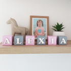 Malované dřevěné kostky s jménem 5,5cm