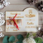 Dřevěná obálka na peníze "První svaté přijímání" 17cm