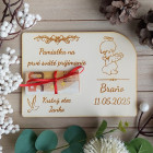 Památka na "První svaté přijímání" dřevěná obálka 17cm