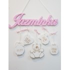 5 závěsných doplňků s jménem a zvířátko lev