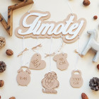 5 závěsných doplňků s jménem a zvířátko lev