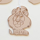 5 závěsných doplňků s jménem a zvířátko lev