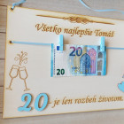 Dárek na narozeniny dřevěná tabulka na rozběh 30x22cm