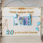 Dárek na narozeniny dřevěná tabulka na rozběh 30x22cm