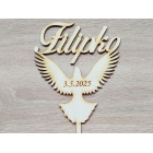 Holubice se jménem na 1. svaté přijímání 15cm