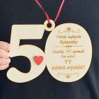 Narozeninová medaile ve tvaru čísla 50