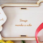 Dřevěná obálka na peníze Finanční injekce 22cm