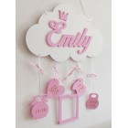 Obláček se jménem děťátka a údaji o narození 35cm