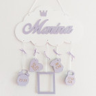 Obláček se jménem děťátka a údaji o narození 35cm