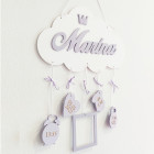 Obláček se jménem děťátka a údaji o narození 35cm