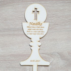 Dřevěný zápich kalich na dort s textem na míru 20cm