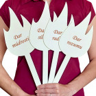 Sedm darů výzdoba k oltáři PLAMENE zápich (CENA set 7ks)