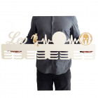 80cm dřevěný věšák na medaile s laserováním športom