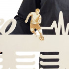 80cm dřevěný věšák na medaile s laserováním športom