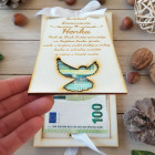 Dřevěná obálka na peníze Svátost biřmování 20x10cm