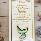 Dřevěná obálka na peníze Svátost biřmování 20x10cm