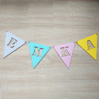 Dřevěná malovaná girlanda 15x16cm cena za kus písmenko