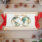 Dřevěná obálka na peníze DOVOLENÁ 20x10cm