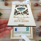 Svatební obálka na peníze 20x10cm