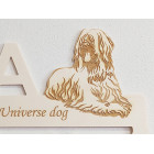 Dřevěný držák na medaile s laserováním 45cm pes Briard