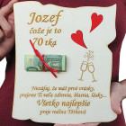 Cože je to 70-tka dřevěná tabulka 20x24,5cm