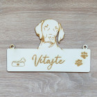 Dřevěná jmenovka pro pejska 25x15,5cm