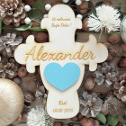 Dárek na křest křížek se jménem výška 24cm