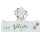 Dřevěná jmenovka pro pejska 25x15,5cm