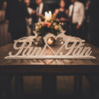 Svatební stojan Paní a Pan s srdíčkem