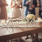 Svatební stojan Paní a Pan s srdíčkem