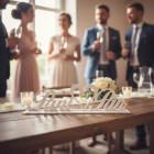 Svatební stojan Paní a Pan s srdíčkem