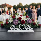 Svatební stojan Paní a Pan s srdíčkem