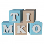 Dřevěné malované kostky se jménem 5,5cm/kus