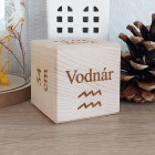 Dřevěná kostka s údaji o narození 5,5cm