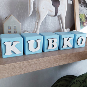 Dřevěné kostky s jménem 2