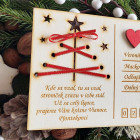 Vánoční pohlednice dřevěná 18x12, 50cm