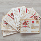 Vánoční pohlednice dřevěná 18x12, 50cm