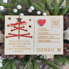 Vánoční pohlednice dřevěná 18x12, 50cm