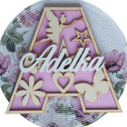 Písmeno 30cm se jménem - víla barva přírodní