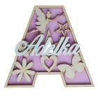 Písmeno 30cm se jménem - víla barva přírodní