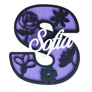 30cm Písmeno se jménem - květiny