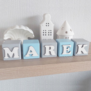 Dřevěné kostky s jménem 2