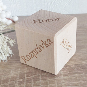 Dřevěná kostka pro nerozhodné 5,5cm - Filmové žánry