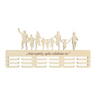 Věšák na medaile RODINA běh laserovaným textem 55cm