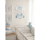 Dvoj jméno na obláčku s údaji o narození 35cm