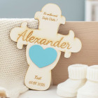 Dárek na křest křížek se jménem výška 24cm