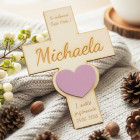 První svaté přijímání dárek křížek se jménem výška 25cm