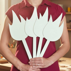 Výzdoba před oltář PLAMEN barva přírodní CENA za kus