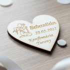 Dřevěná magnetka konfirmace 6,5cm cena za kus